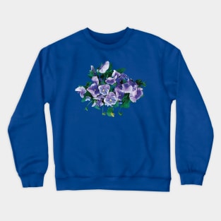 Pale Purple Pansies Crewneck Sweatshirt